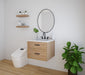 Weston 24" Slim Wall Mount White Oak Vanity