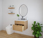 Weston 24" Slim Wall Mount White Oak Vanity